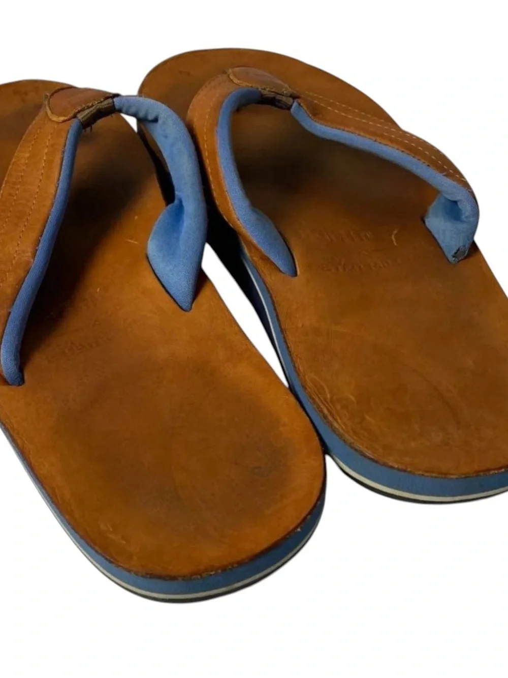 Hari Mari flip flop sandals brown leather men’s size 9.
